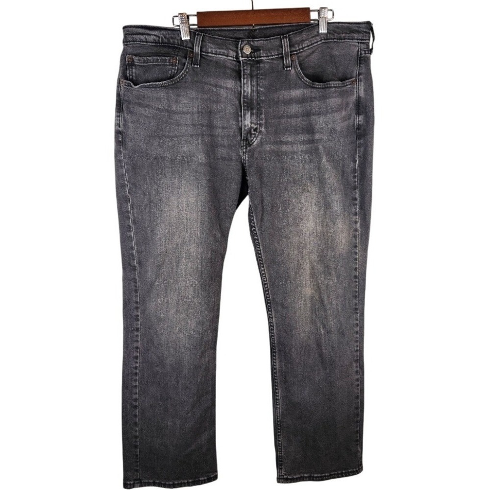 Levis‎ 514 Straight Fit Mens Jeans 38x30 Faded Black Denim WaterLess 514-0722